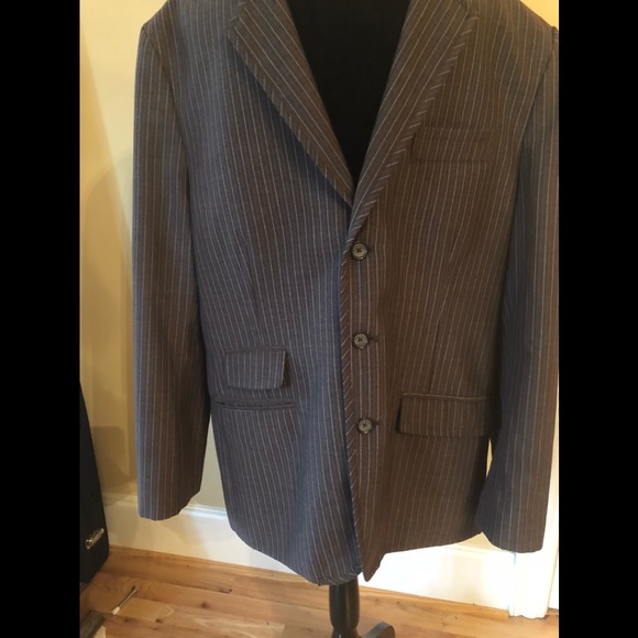Marc Ecko brown striped Men’s blazer size XL - Picture 3 of 3
